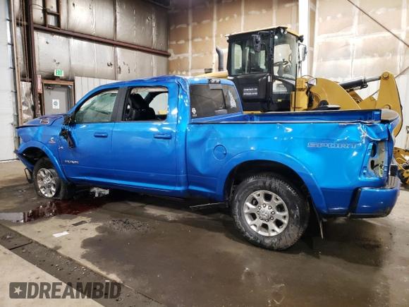 2021 Ram 2500 Laramie with VIN 3C6UR5FL1MG570734, listed as a Copart auction lot 53580205 with 52,873 mi miles and Salvage title. Bid and sale history available at DreamBid. Image 2.