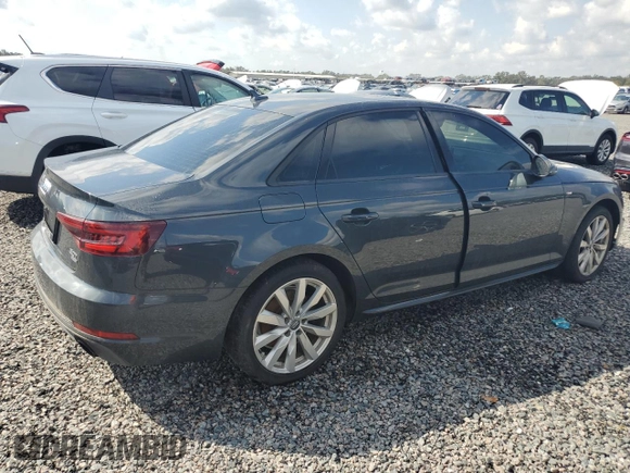 2018 Audi A4 with VIN WAUKMBF4XJA009459, listed as a Copart auction lot 73881424 with Not provided miles and Non repairable. Bid and sale history available at DreamBid. Image 3.