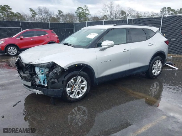 2020 Chevrolet Blazer LT with VIN 3GNKBDRS5LS592451, listed as a IAAI auction lot 41721191 with 78,341 mi miles. Bid and sale history available at carsss.com. Image 2.