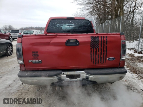 2002 Ford F-250 XL with VIN 1FTNW20S92EC71985, listed as a Copart auction lot 89347385 with 191,326 mi miles and Salvage Title. Bid and sale history available at DreamBid. Image 6.