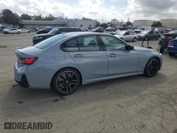 2024 BMW 3 Series M340i with VIN 3MW49FS03R8E17281, listed as a Copart auction lot 51256225 with 18,241 mi miles and Salvage Title. Bid and sale history available at carsss.com. Image 3.