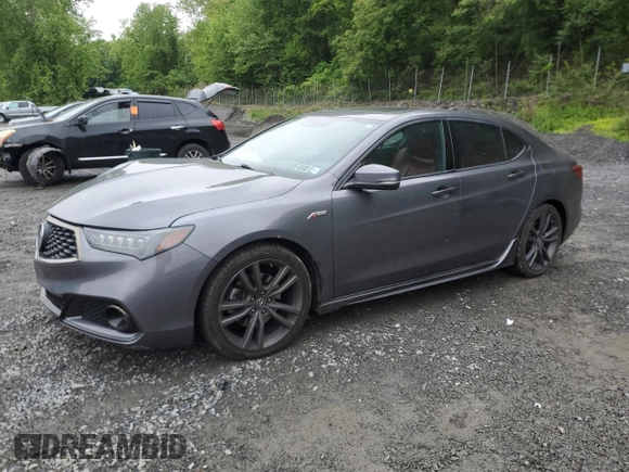 2020 Acura TLX w/A-Spec Pkg with VIN 19UUB1F68LA015505, listed as a Copart auction lot 58099605 with 107,948 mi miles and Salvage title. Bid and sale history available at DreamBid. Image 1.