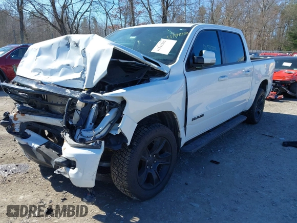 2020 Ram 1500 Big Horn with VIN 1C6SRFFTXLN183344, listed as a IAAI auction lot 41541202 with 71,072 mi miles. Bid and sale history available at carsss.com. Image 2.