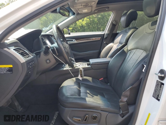2017 Genesis G80 3.8L with VIN KMHGN4JE6HU180487, listed as a Copart auction lot 61892375 with 150,397 mi miles and Salvage title. Bid and sale history available at DreamBid. Image 7.