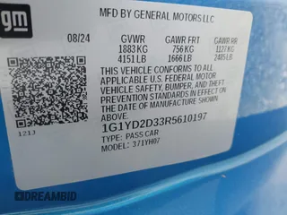 2024 Chevrolet Corvette 1LZ with VIN 1G1YD2D33R5610197, listed as a IAAI auction lot 41972596 with 5,136 mi miles and . Bid and sale history available at DreamBid. Image 9.