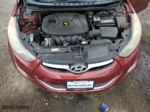 2013 Hyundai Elantra GLS PZEV with VIN 5NPDH4AE5DH316031, listed as a Copart auction lot 53078315 with 197,562 mi miles and Non Repairable. Bid and sale history available at carsss.com. Image 11.