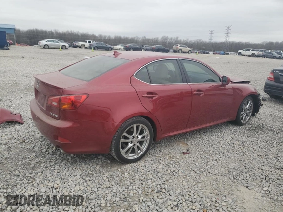 2007 Lexus IS with VIN JTHBK262875040801, listed as a Copart auction lot 48051995 with 153,815 mi miles and Salvage Title. Bid and sale history available at carsss.com. Image 3.