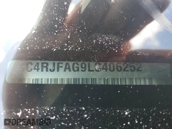 2020 Jeep Grand Cherokee Laredo E with VIN 1C4RJFAG9LC406252, listed as a Copart auction lot 61007995 with Not provided miles and Salvage title. Bid and sale history available at DreamBid. Image 12.