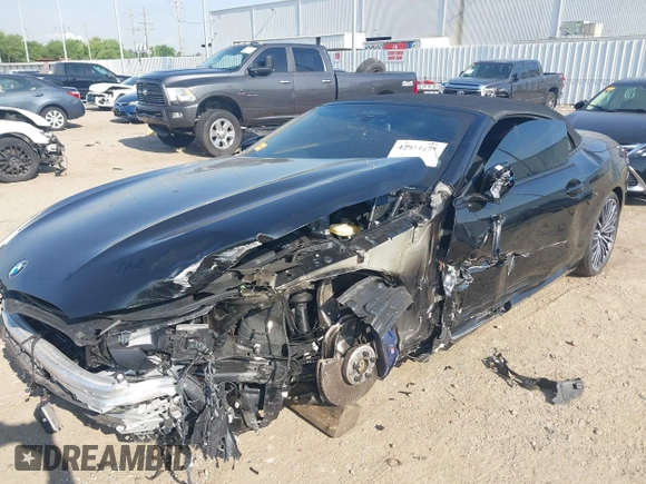 2022 BMW 8 Series with VIN WBAFY4C04NCJ78602, listed as a IAAI auction lot 42034279 with 11,757 mi miles and . Bid and sale history available at DreamBid. Image 6.