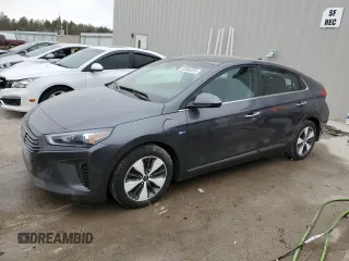 2019 Hyundai Ioniq Limited with VIN KMHC75LD7KU105436, listed as a Copart auction lot 52084255 with 83,520 mi miles and Salvage Title. Bid and sale history available at DreamBid. Image 1.
