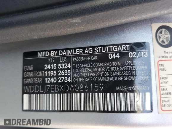 2013 Mercedes-Benz CLS 63 AMG с VIN WDDLJ7EBXDA086159, выставлен на аукционе Copart как лот 63412455 с пробегом 112 603 миль миль и Списание • Salvage title. История ставок и продаж доступна на DreamBid. Изображение 12.