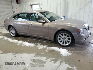 2007 BMW 7 Series 750Li with VIN WBAHN83587DT76391, listed as a Copart auction lot 44935055 with 0 mi miles and Salvage Title. Bid and sale history available at carsss.com. Image 4.