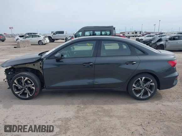 2023 Audi A3 Premium with VIN WAUAUDGYXPA034587, listed as a IAAI auction lot 41713024 with 12,077 mi miles and . Bid and sale history available at DreamBid. Image 14.