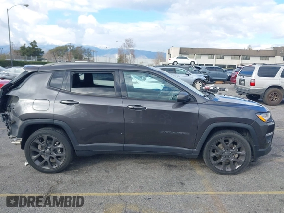 2021 Jeep Compass 80th Anniversary with VIN 3C4NJCEB7MT596909, listed as a IAAI auction lot 41376547 with 54,058 mi miles and . Bid and sale history available at DreamBid. Image 14.