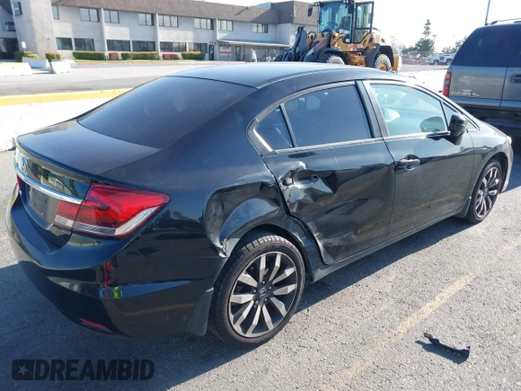 2015 Honda Civic Sedan EX-L with VIN 2HGFB2F93FH555021, listed as a IAAI auction lot 41904781 with 151,982 mi miles. Bid and sale history available at carsss.com. Image 4.