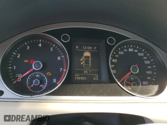 2012 Volkswagen CC Sport with VIN WVWMN7AN7CE548610, listed as a Copart auction lot 72595564 with 190,402 mi miles and Clean Title. Bid and sale history available at carsss.com. Image 9.