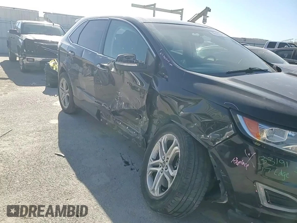 2017 Ford Edge Titanium with VIN 2FMPK4K93HBC03806, listed as a Copart auction lot 50643634 with 136,573 mi miles and Salvage Title. Bid and sale history available at carsss.com. Image 12.
