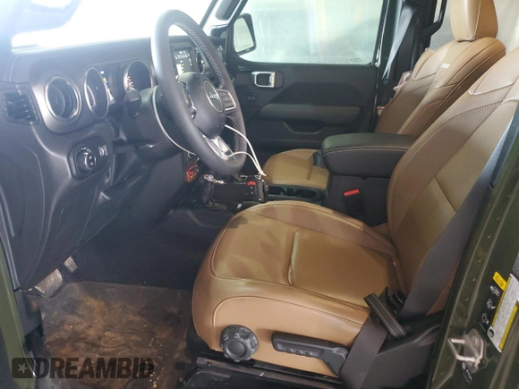 2023 Jeep Gladiator Rubicon with VIN 1C6JJTBGXPL537729, listed as a Copart auction lot 53788625 with 17,568 mi miles and Salvage title. Bid and sale history available at DreamBid. Image 7.