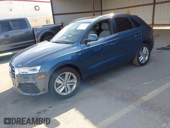 2018 Audi Q3 Premium with VIN WA1BCCFS0JR004485, listed as a IAAI auction lot 41944754 with 63,177 mi miles. Bid and sale history available at carsss.com. Image 2.