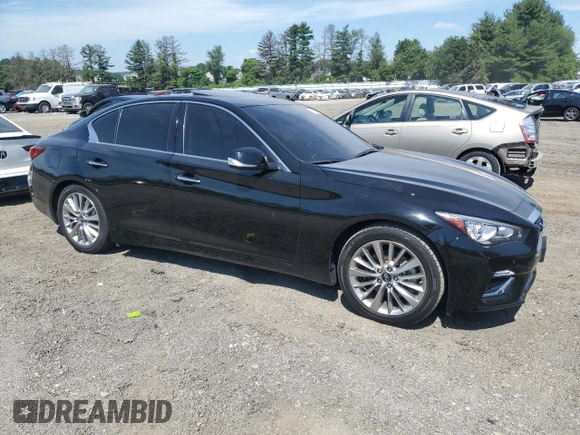 2021 Infiniti Q50 Luxe z VIN JN1EV7BP6MM706949, wystawiony jako Copart lot #60077404 z przebiegiem 63 817 mil mil oraz Szkoda całkowita • Salvage title. Historia ofert i sprzedaży dostępna na DreamBid. Obrazek 4.