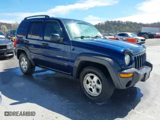 2003 Jeep Liberty Sport with VIN 1J4GL48K73W580572, listed as a IAAI auction lot 41846727 with 183,553 mi miles. Bid and sale history available at carsss.com. Image 1.