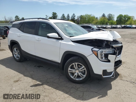 2022 GMC Terrain SLE z VIN 3GKALTEV3NL265091, wystawiony jako Copart lot #54828235 z przebiegiem 34 259 mil mil oraz Szkoda całkowita • Salvage title. Historia ofert i sprzedaży dostępna na DreamBid. Obrazek 4.