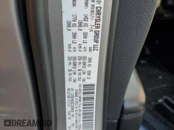 2014 Dodge Durango SXT with VIN 1C4RDHAG6EC560505, listed as a Copart auction lot 42330145 with 164,017 mi miles and Salvage Title. Bid and sale history available at carsss.com. Image 13.