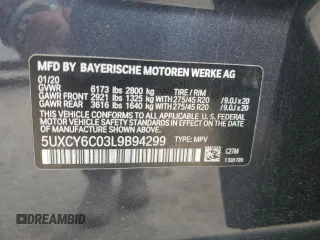 2020 BMW X6 xDrive40i z VIN 5UXCY6C03L9B94299, wystawiony jako Copart lot #53857965 z przebiegiem 54 133 mil mil oraz Szkody całkowita. Historia ofert i sprzedaży dostępna na DreamBid. Obrazek 13.