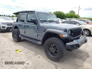 2024 Jeep Wrangler Sport S with VIN 1C4RJXN61RW192288, listed as a Copart auction lot 61786585 with 18,494 mi miles and Salvage title. Bid and sale history available at DreamBid. Image 4.