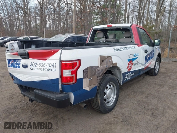 2018 Ford F-150 XL with VIN 1FTMF1CB7JKF68576, listed as a IAAI auction lot 41838856 with 15,396 mi miles. Bid and sale history available at carsss.com. Image 4.