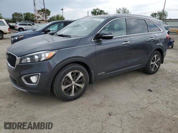 2018 Kia Sorento EX with VIN 5XYPHDA58JG423218, listed as a Copart auction lot 59315515 with 63,687 mi miles and Salvage title. Bid and sale history available at DreamBid. Image 1.