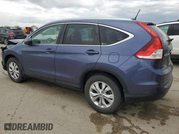 2012 Honda CR-V EX-L with VIN JHLRM4H70CC005483, listed as a Copart auction lot 51521135 with 47,212 mi miles and Salvage Title. Bid and sale history available at carsss.com. Image 2.