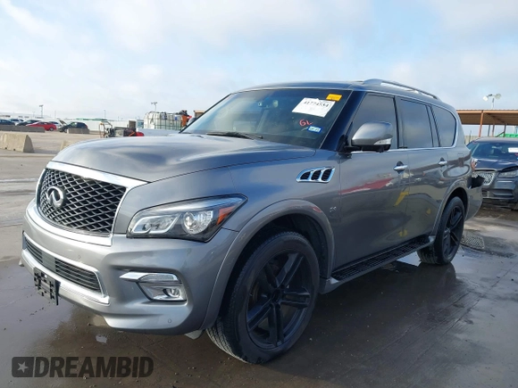 2015 Infiniti QX80 with VIN JN8AZ2NF9F9573216, listed as a IAAI auction lot 41774534 with 171,650 mi miles and . Bid and sale history available at DreamBid. Image 2.