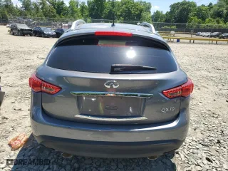 2017 Infiniti QX70 with VIN JN8CS1MW4HM413561, listed as a Copart auction lot 55653464 with 0 mi miles and Salvage Title. Bid and sale history available at carsss.com. Image 6.