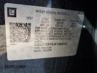 2018 Chevrolet Malibu LT with VIN 1G1ZD5ST6JF166899, listed as a Copart auction lot 49774135 with 148,326 mi miles and Salvage Title. Bid and sale history available at DreamBid. Image 12.