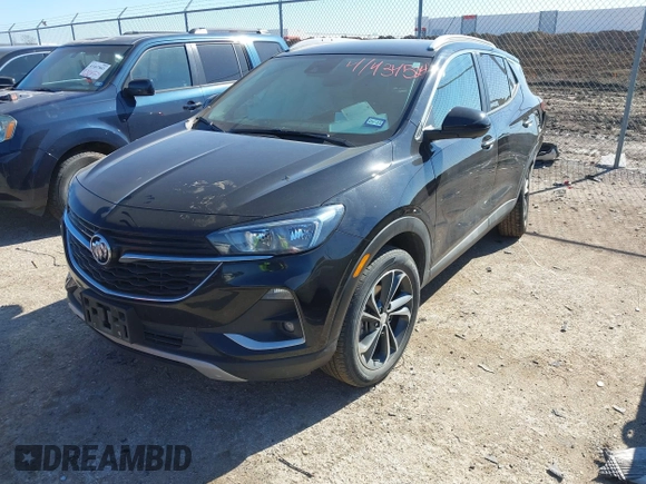 2022 Buick Encore GX Select with VIN KL4MMDS24NB102256, listed as a IAAI auction lot 41434524 with 57,324 mi miles and . Bid and sale history available at DreamBid. Image 2.