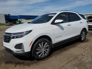 2023 Chevrolet Equinox Premier z VIN 3GNAXXEG7PL241735, wystawiony jako Copart lot #56639855 z przebiegiem 57 654 mil mil oraz Szkoda całkowita • Salvage title. Historia ofert i sprzedaży dostępna na DreamBid. Obrazek 1.
