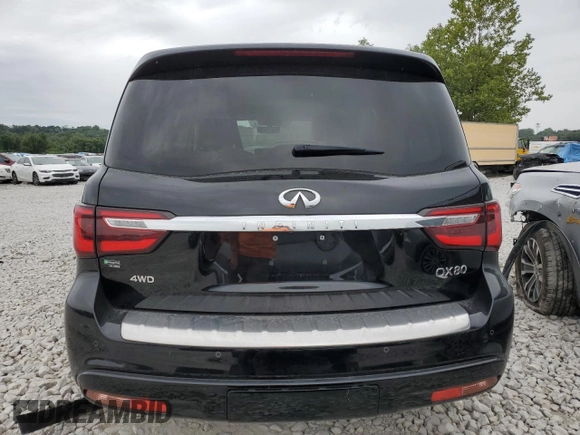 2022 Infiniti QX80 PREMIUM SELECT with VIN JN8AZ2AE1N9292782, listed as a Copart auction lot 66077354 with 55,075 mi miles and Salvage Title. Bid and sale history available at carsss.com. Image 6.