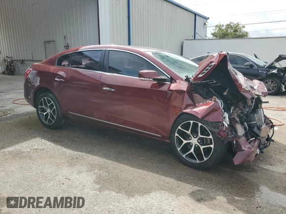2016 Buick LaCrosse Sport Touring with VIN 1G4G45G31GF173061, listed as a Copart auction lot 71797394 with 0 mi miles and Salvage Title. Bid and sale history available at carsss.com. Image 4.