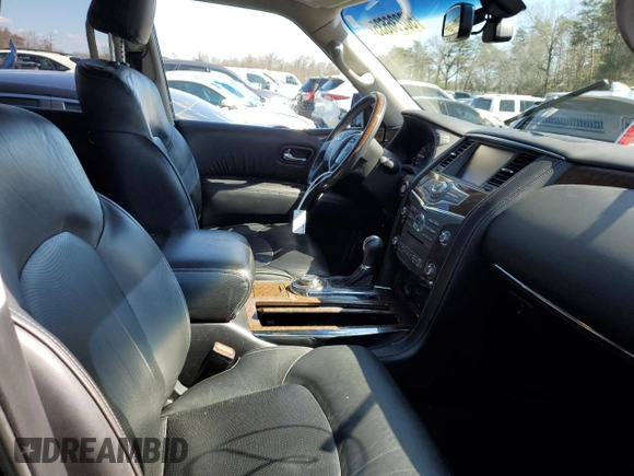 2017 Infiniti QX80 with VIN JN8AZ2NE5H9155228, listed as a Copart auction lot 50236635 with 105,676 mi miles and Salvage Title. Bid and sale history available at carsss.com. Image 7.