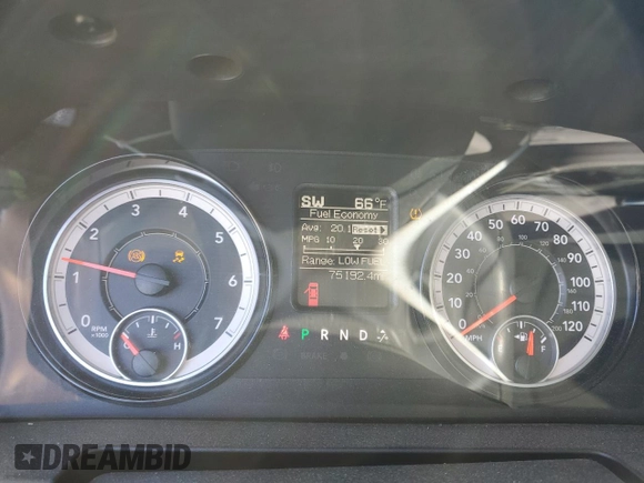 2018 Ram 1500 Tradesman with VIN 3C6RR6KT4JG157803, listed as a Copart auction lot 50487215 with 75,192 mi miles and Salvage title. Bid and sale history available at DreamBid. Image 9.