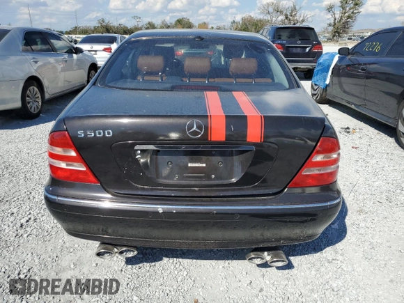 2001 Mercedes-Benz S-Class with VIN WDBNG75J91A206360, listed as a Copart auction lot 44609455 with 0 mi miles and Salvage Title. Bid and sale history available at carsss.com. Image 6.