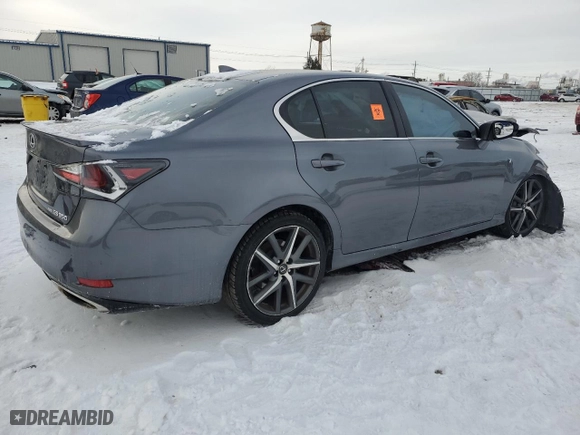 2016 Lexus GS 350 with VIN JTHCZ1BL2GA000391, listed as a Copart auction lot 45433215 with 0 mi miles and Salvage Title. Bid and sale history available at carsss.com. Image 3.