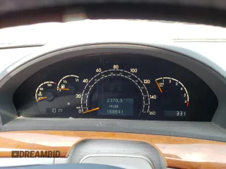 2001 Mercedes-Benz S-Class with VIN WDBNG70J31A196545, listed as a Copart auction lot 55136534 with 168,841 mi miles and Non Repairable. Bid and sale history available at carsss.com. Image 9.