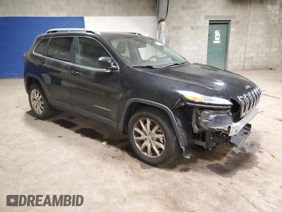 2015 Jeep Cherokee Limited with VIN 1C4PJMDB1FW785164, listed as a Copart auction lot 53127655 with 122,689 mi miles and Salvage Title. Bid and sale history available at carsss.com. Image 4.