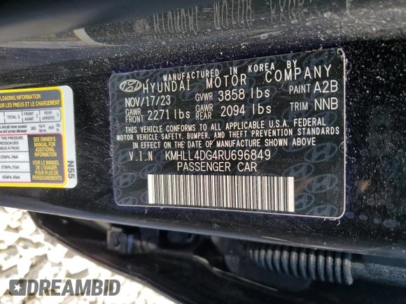 2024 Hyundai Elantra SE with VIN KMHLL4DG4RU696849, listed as a Copart auction lot 85215944 with 13,650 mi miles and Clean title. Bid and sale history available at DreamBid. Image 13.