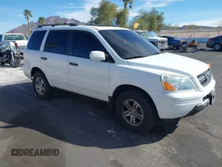 2005 Honda Pilot EX-L with RES with VIN 2HKYF18635H531493, listed as a IAAI auction lot 41756705 with 190,916 mi miles. Bid and sale history available at carsss.com. Image 1.