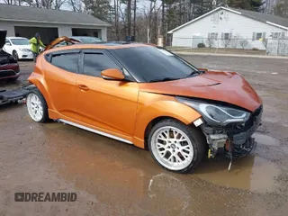 2015 Hyundai Veloster Turbo with VIN KMHTC6AE5FU240790, listed as a IAAI auction lot 41497795 with 180,601 mi miles. Bid and sale history available at carsss.com. Image 1.