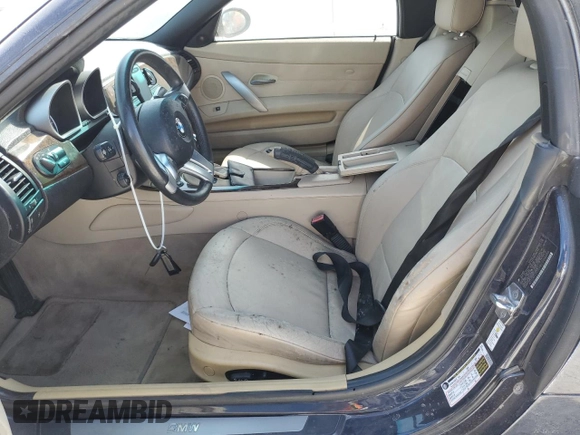 2008 BMW Z4 3.0si with VIN 4USBU53578LX04489, listed as a Copart auction lot 76914574 with 0 mi miles and Salvage Title. Bid and sale history available at carsss.com. Image 7.