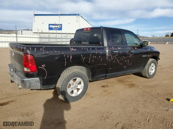 2010 Dodge Ram 1500 SLT with VIN 1D7RB1GT9AS190352, listed as a Copart auction lot 48788825 with 147,799 mi miles and Salvage Title. Bid and sale history available at carsss.com. Image 3.